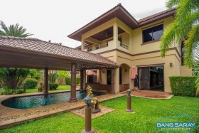 Two Storey Pool Villa With Lake View For Sale - 5 Bedrooms House For Sale In Na-Jomtien, Na Jomtien