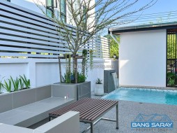 Brand New 2 Story Pool Villa, Modern Contemporary Style - 5 Bedrooms House For Sale In Bang Saray, Na Jomtien