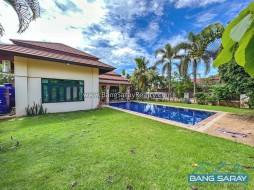 House With Large Pool & Garden For Sale, Corner Plot - 3 Bedrooms House For Sale In Bang Saray, Na Jomtien