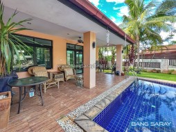 House With Large Pool & Garden For Sale, Corner Plot - 3 Bedrooms House For Sale In Bang Saray, Na Jomtien