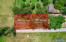  182 & 185 Sqw Land For Sale In Na Jomtien, Near  Wat Yan Reservoir -  Land For Sale In Na-Jomtien, Na Jomtien